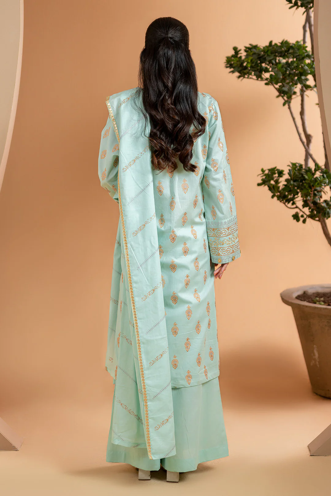 Embroidered Kurta Dupatta Trouser - 2511 - Image 8