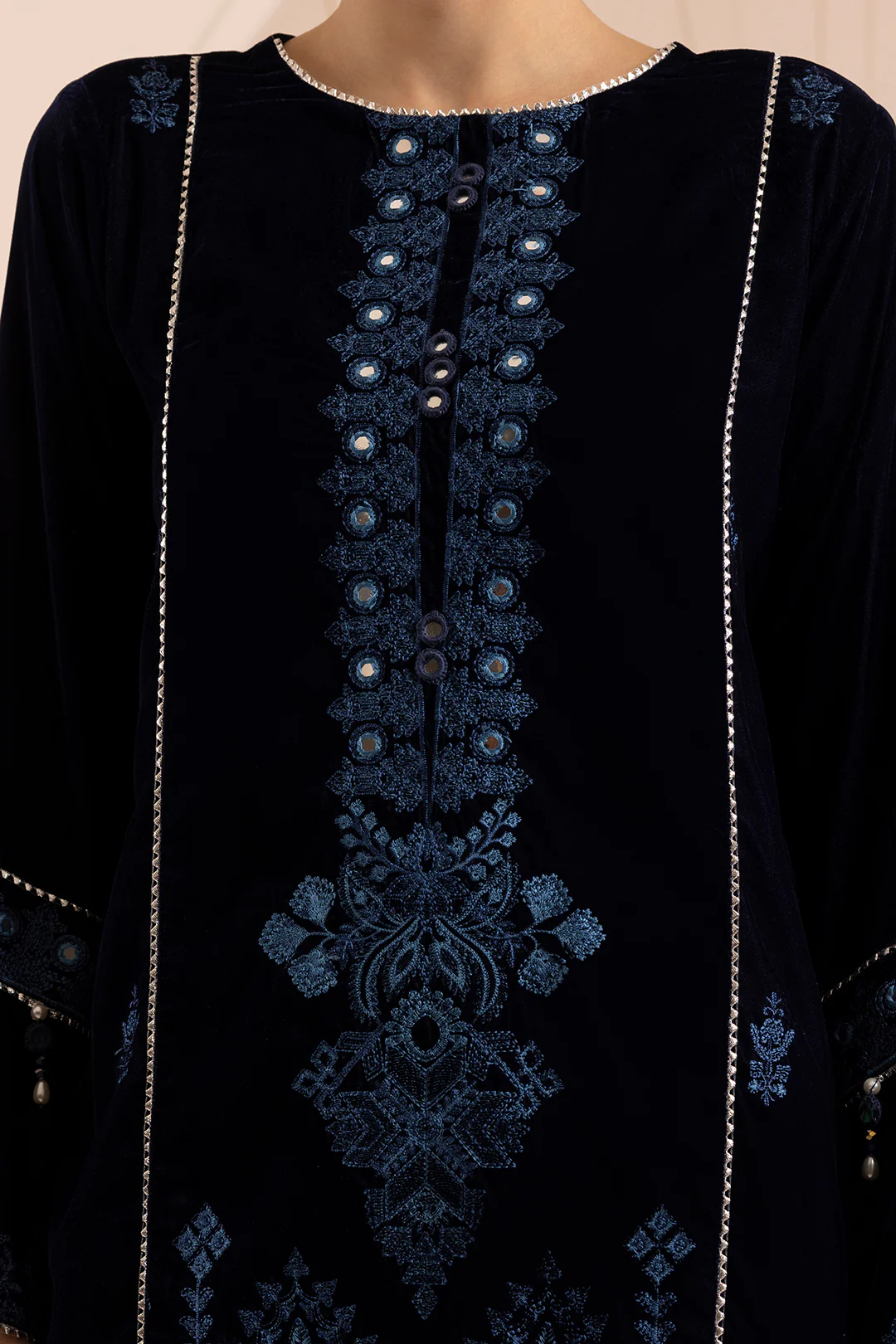 Embroidered Kurta Dupatta Trouser - 0733 - Image 6