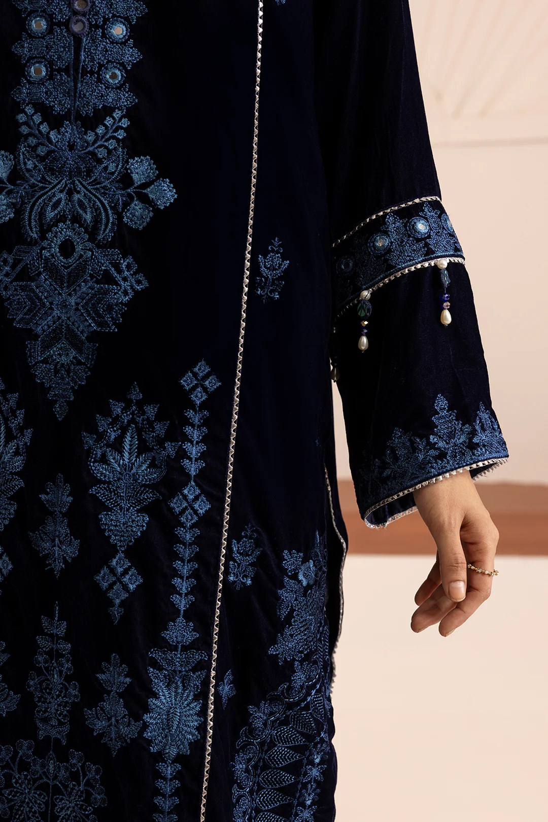 Embroidered Kurta Dupatta Trouser - 0733 - Image 7