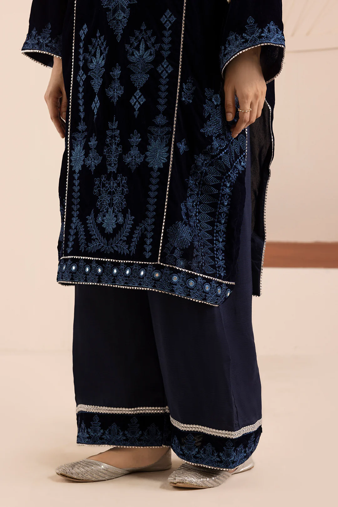 Embroidered Kurta Dupatta Trouser - 0733 - Image 8