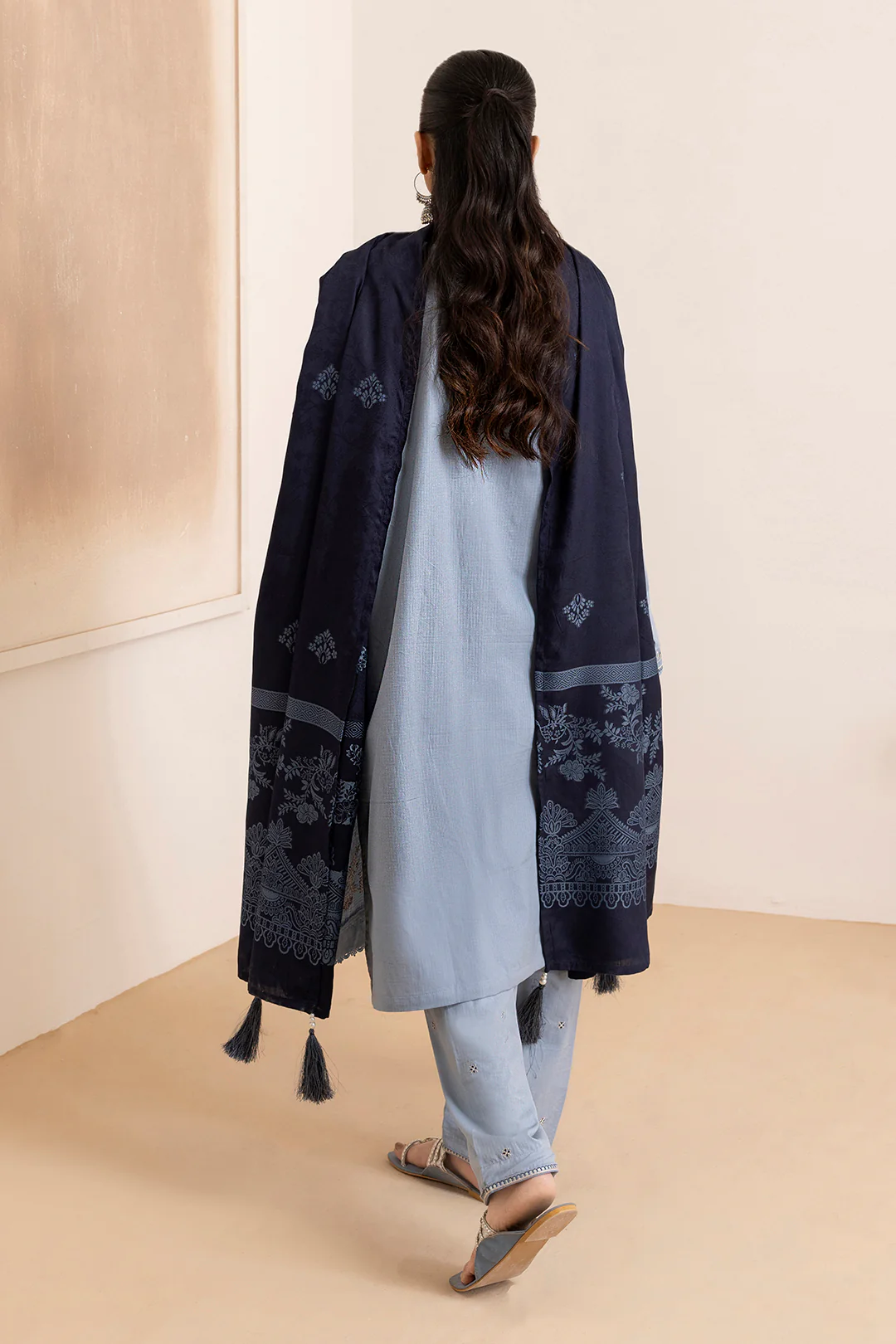 Embroidered Kurta Dupatta Trouser - 3370 - Image 11