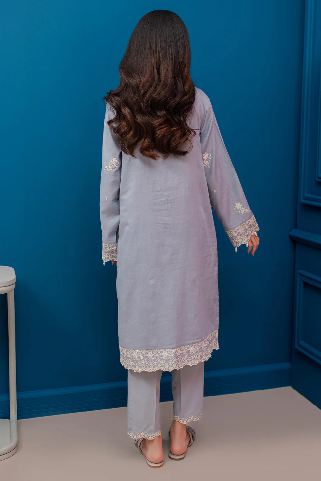 Embroidered Kurta Trouser - 3350 - Image 6