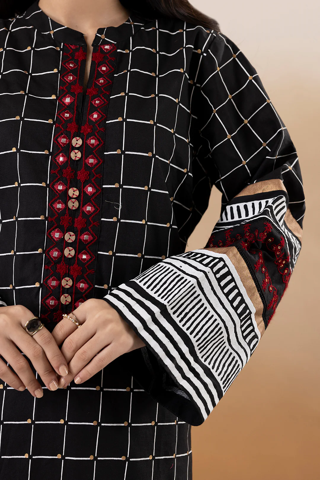 Embroidered Kurta Trouser - 3384 - Image 4