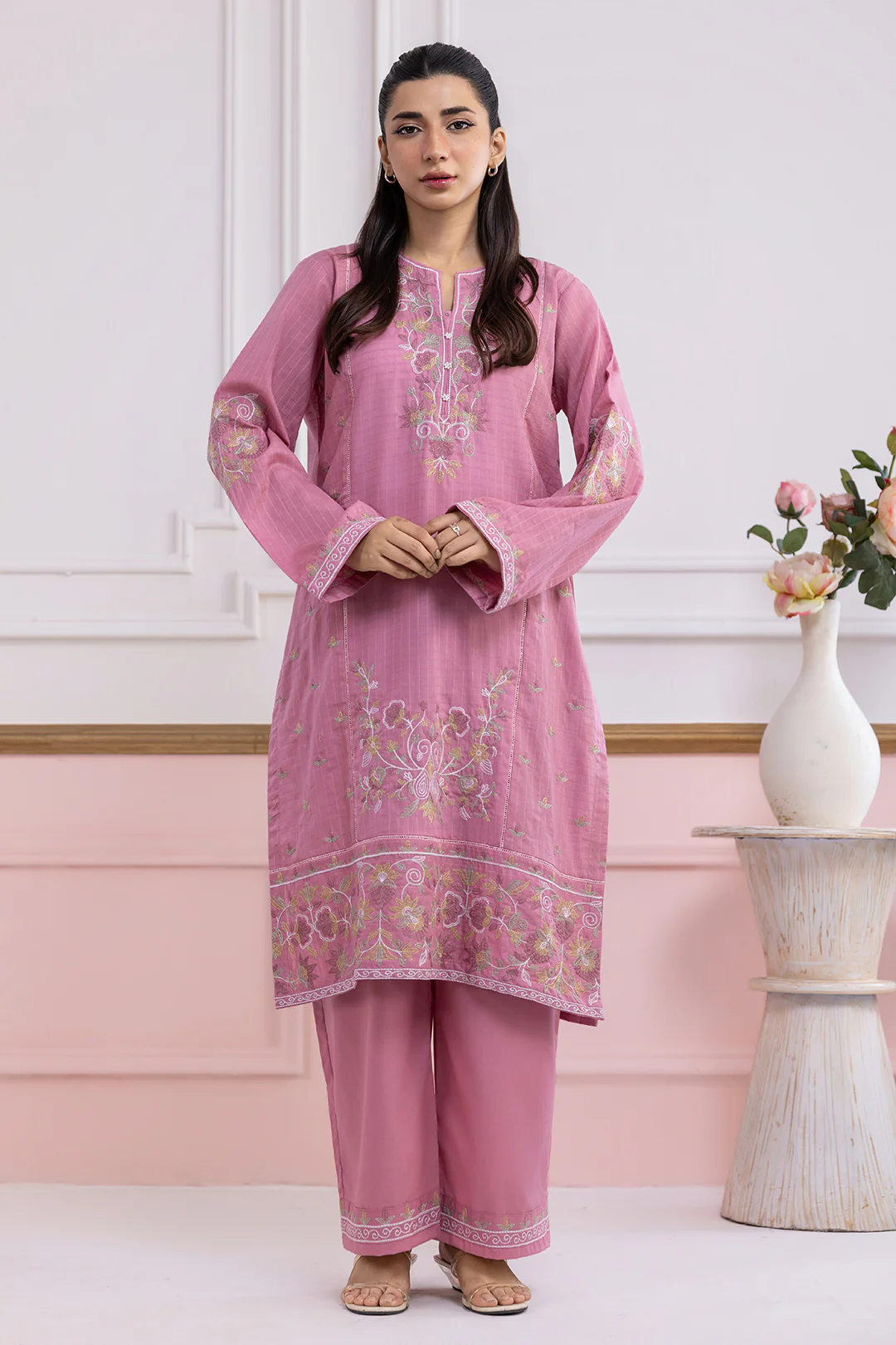 Embroidered Kurta Trouser - 2539 - Image 3