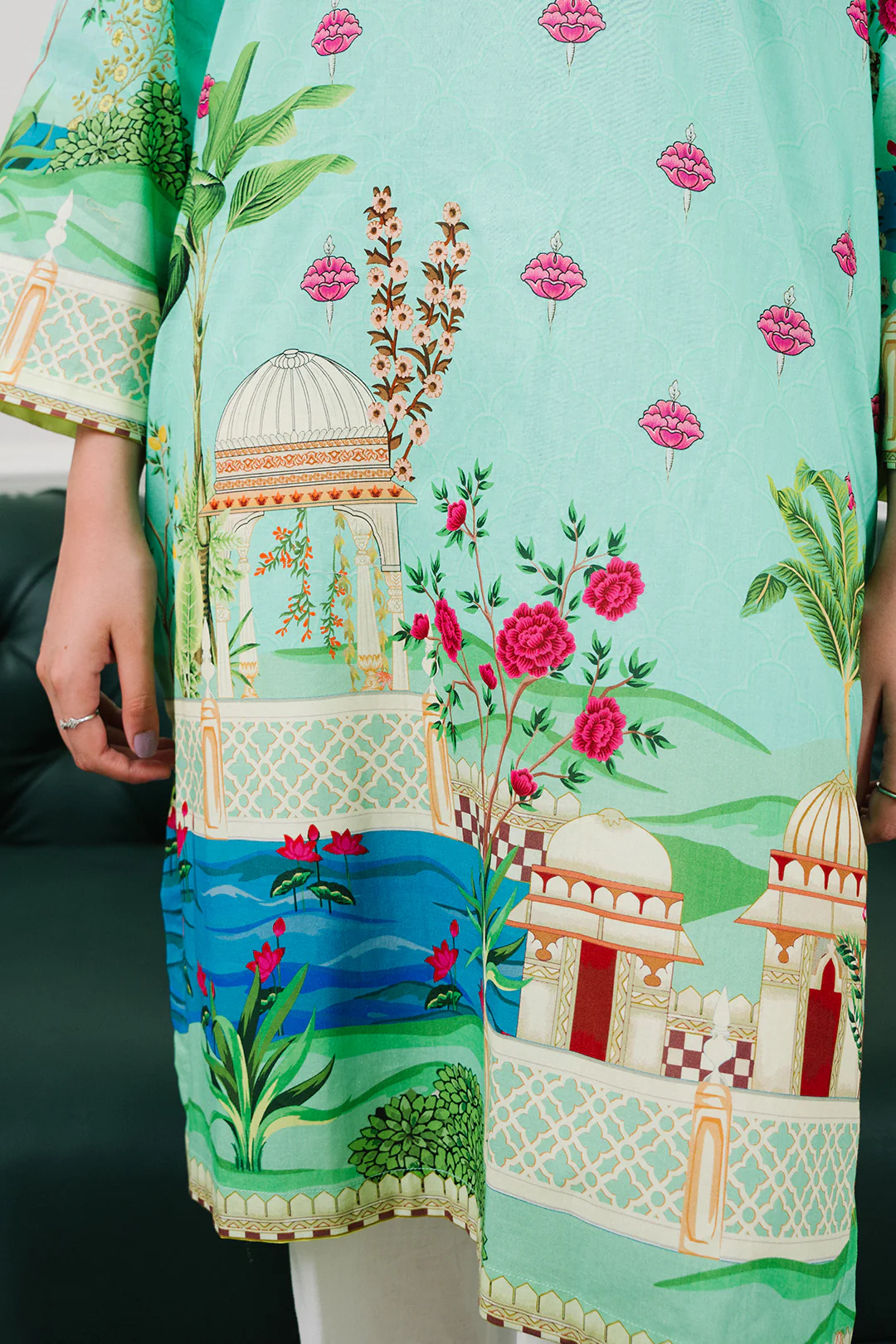 Embroidered Kurta - 2046 - Image 3