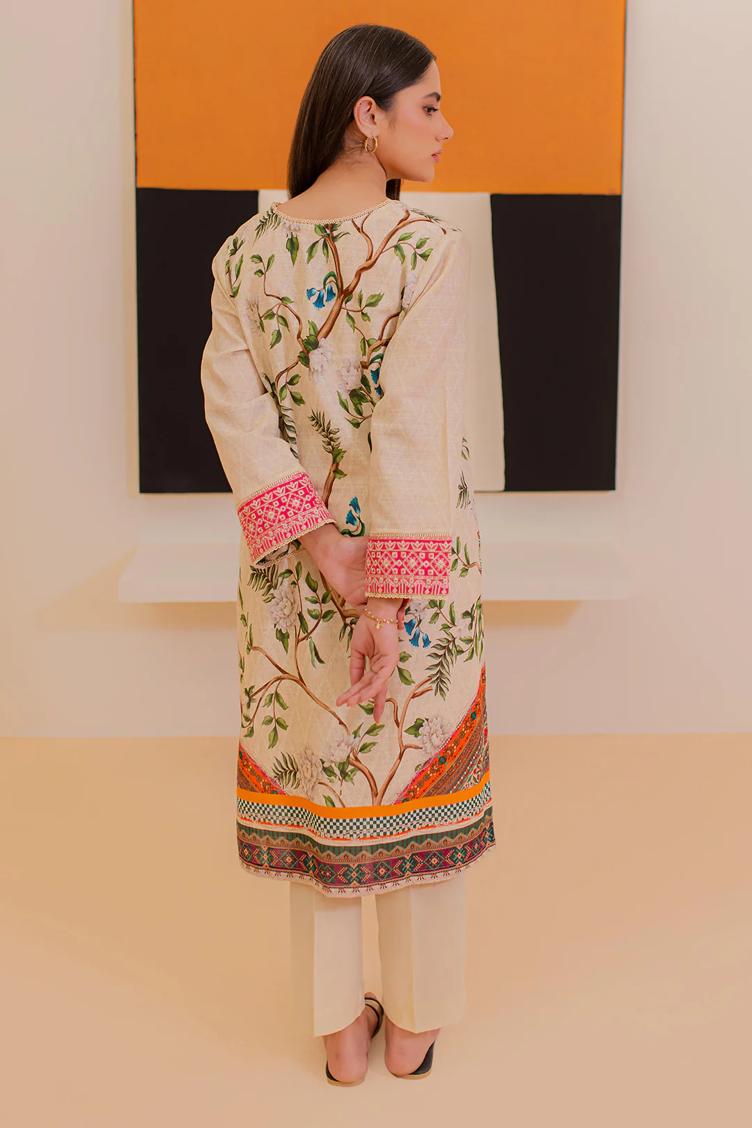 Embroidered Kurta - 3052 - Image 3