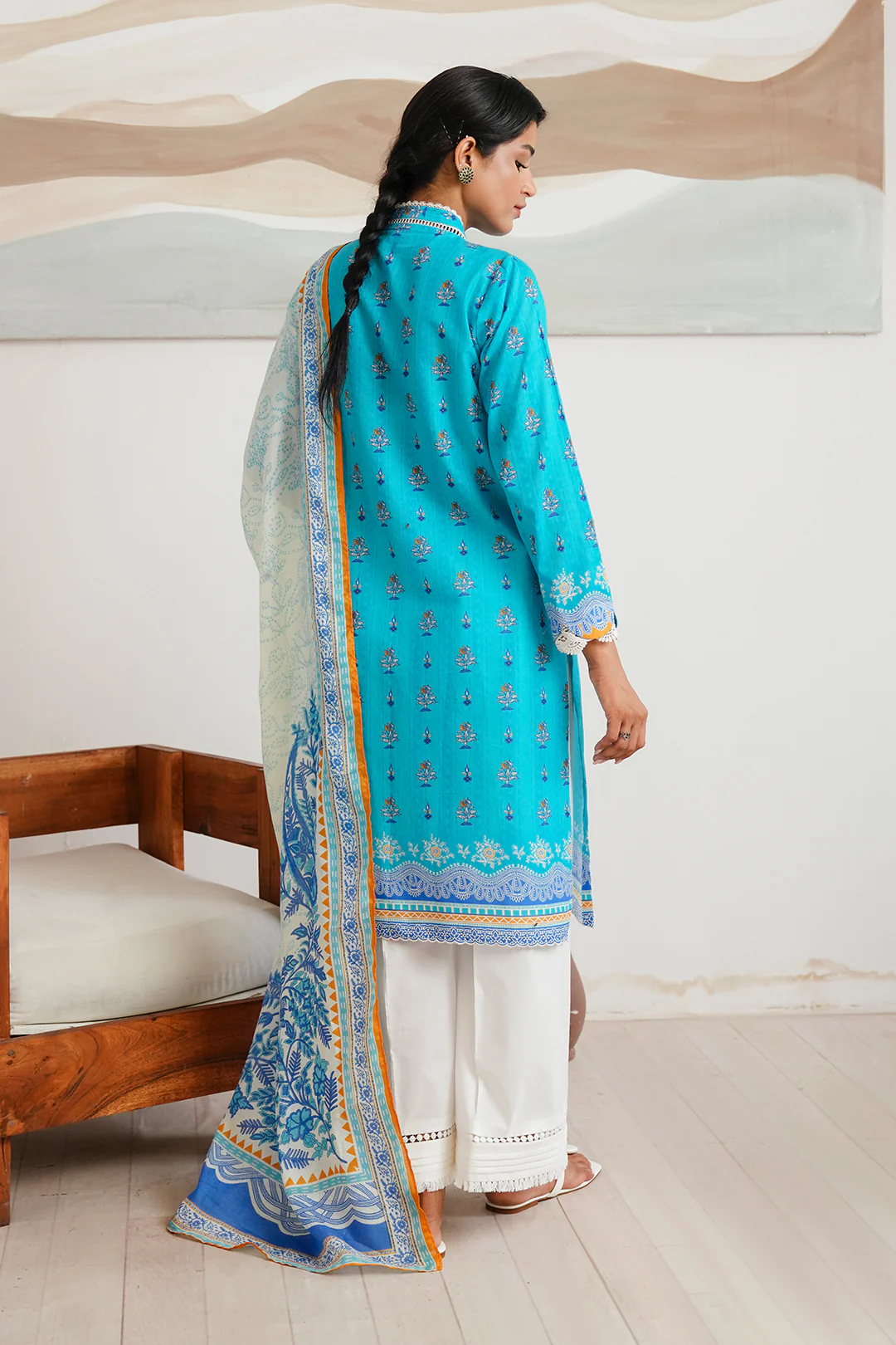 Embroidered Shirt Dupatta - 0020 - Image 4