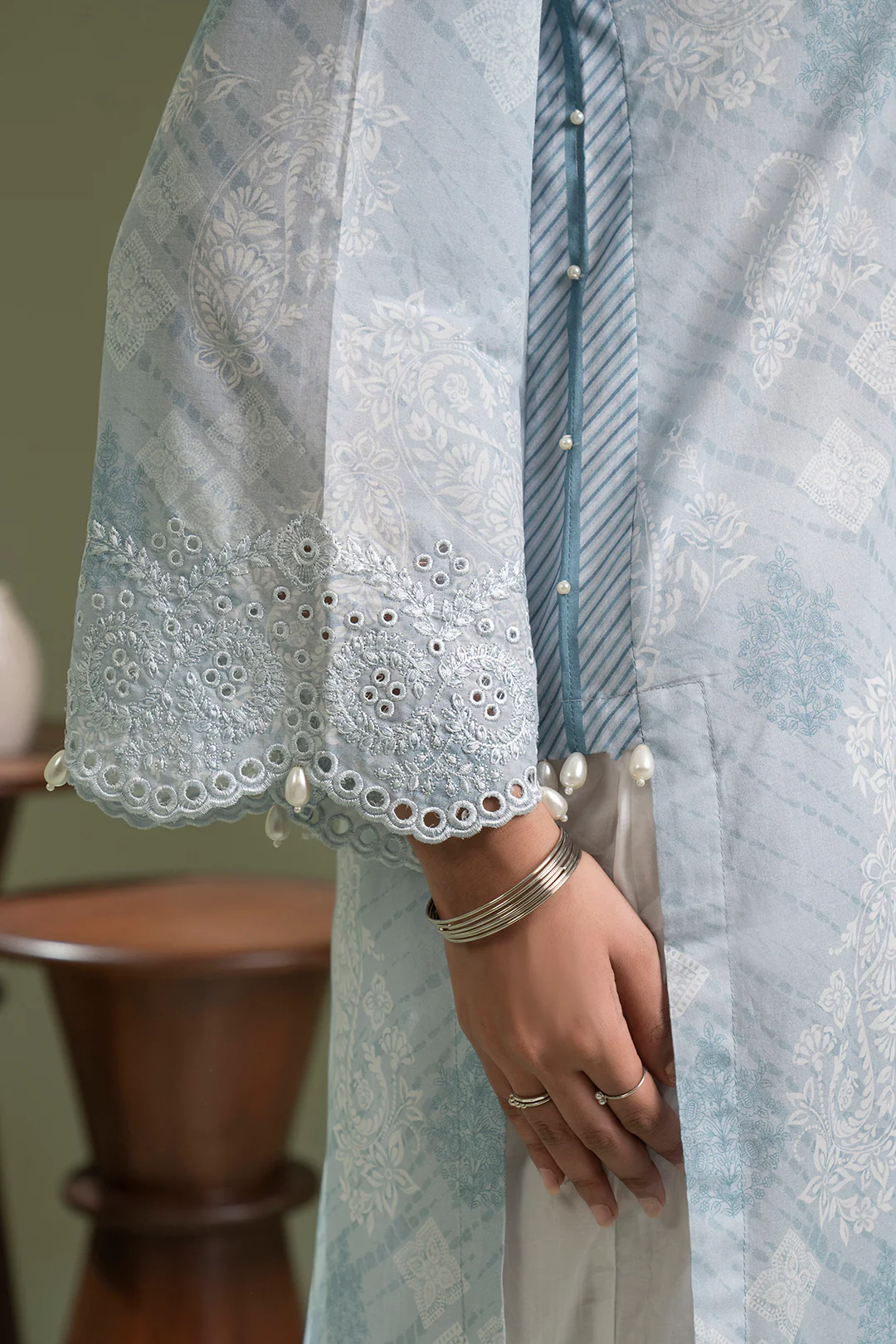 Embroidered Shirt Dupatta - 0422 - Image 5