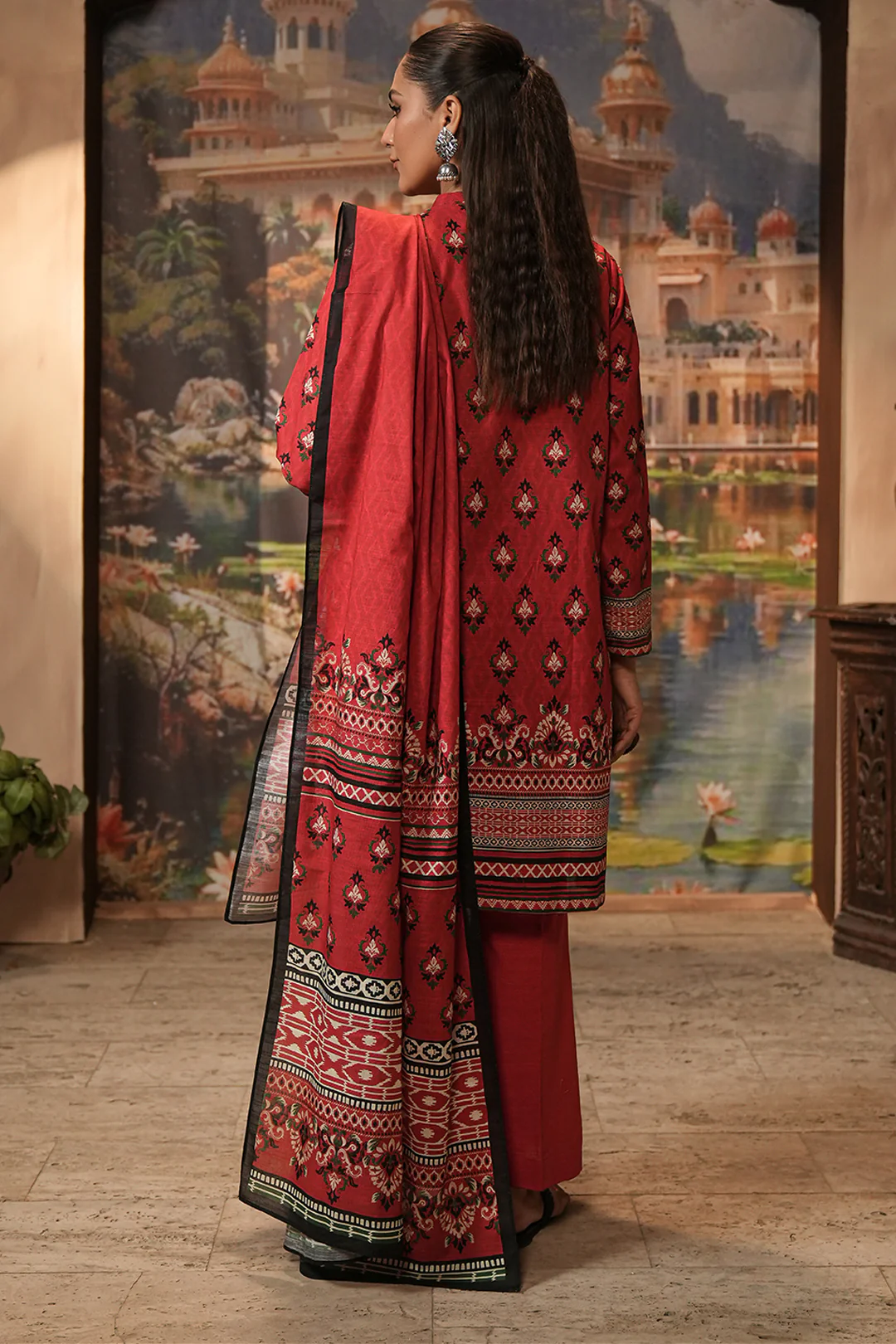 Embroidered Shirt Dupatta - 0435 - Image 5