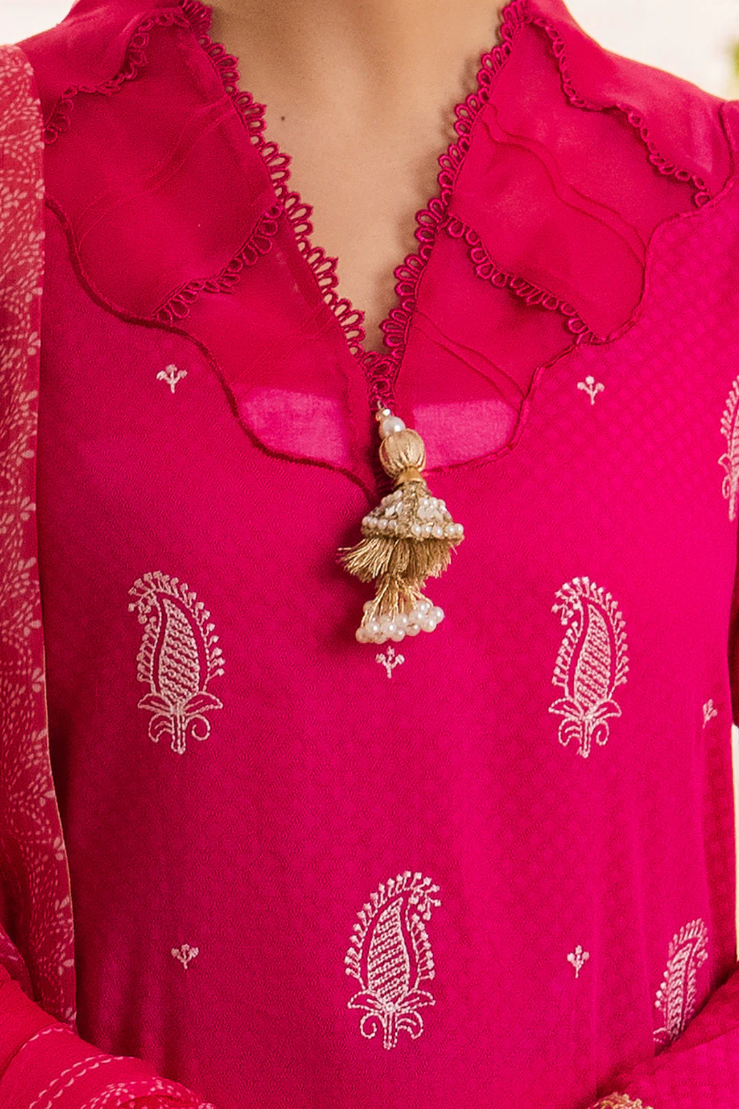 Embroidered Shirt Shalwar Dupatta - 1118 - Image 4