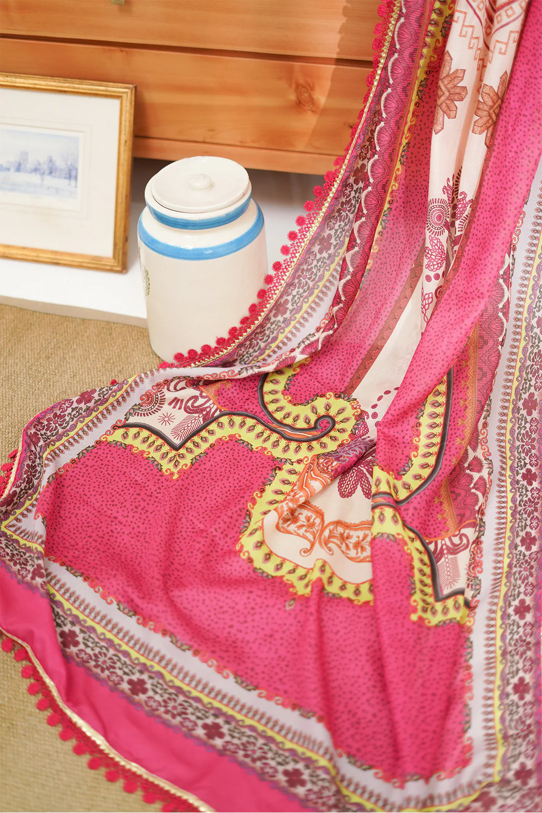 Embroidered Shirt Shalwar Dupatta - 1270 - Image 5