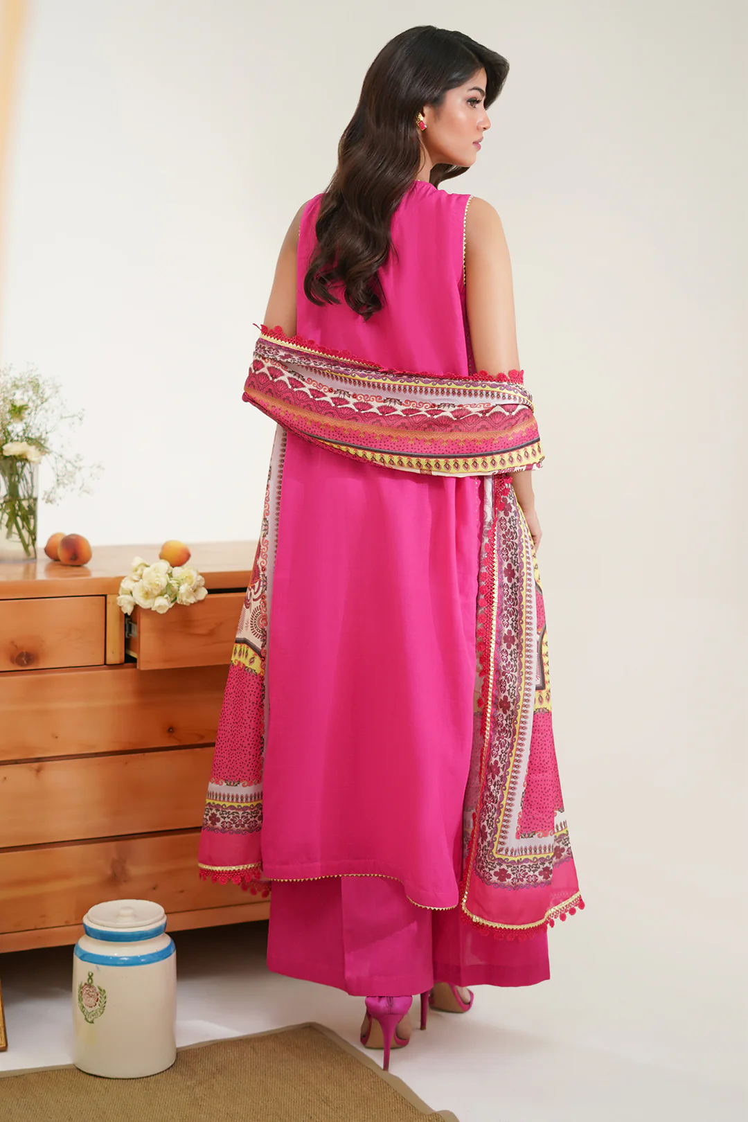 Embroidered Shirt Shalwar Dupatta - 1270 - Image 6