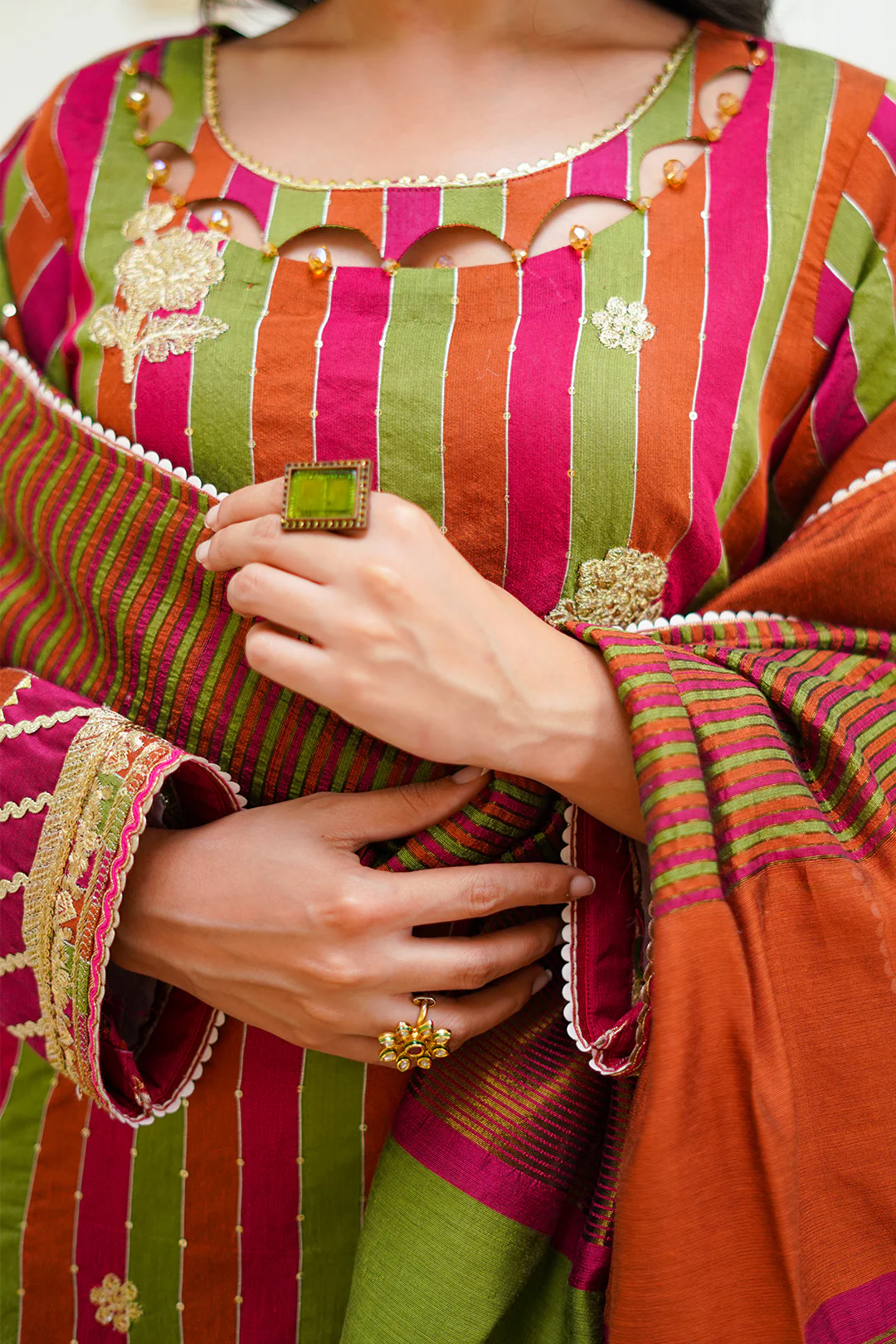 Embroidered Shirt Shalwar Dupatta - 1299 - Image 4