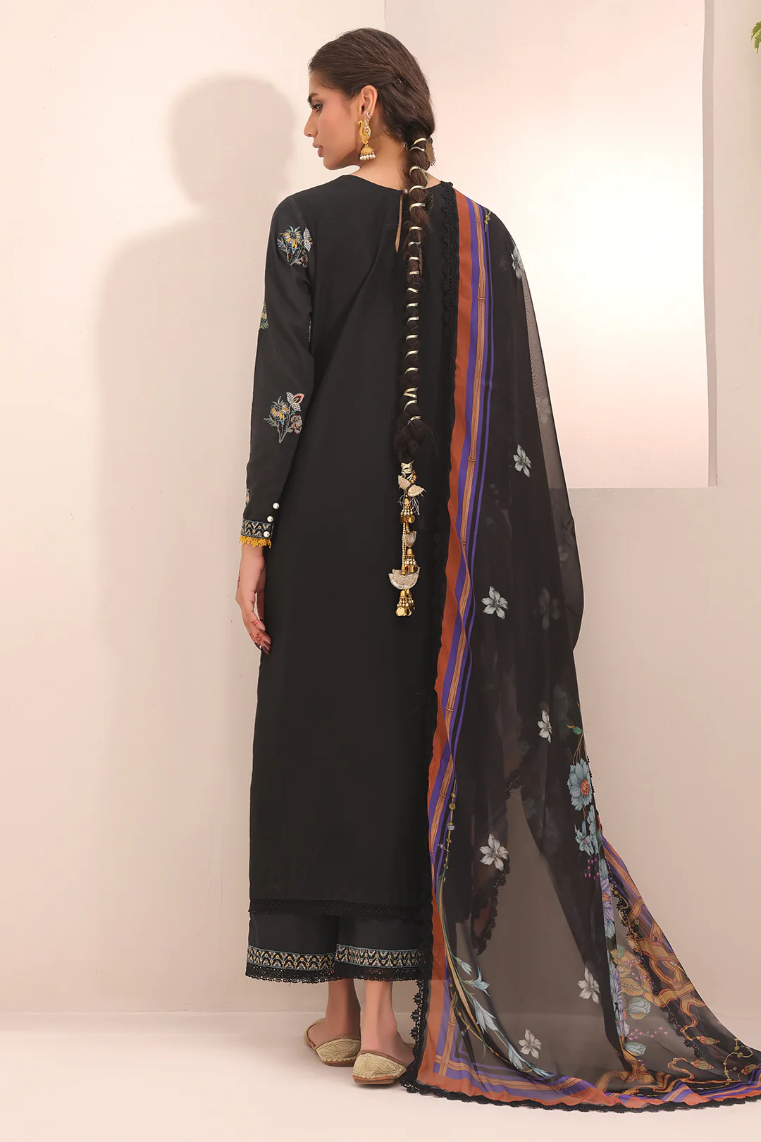 Embroidered Shirt Shalwar Dupatta - 1547 - Image 6