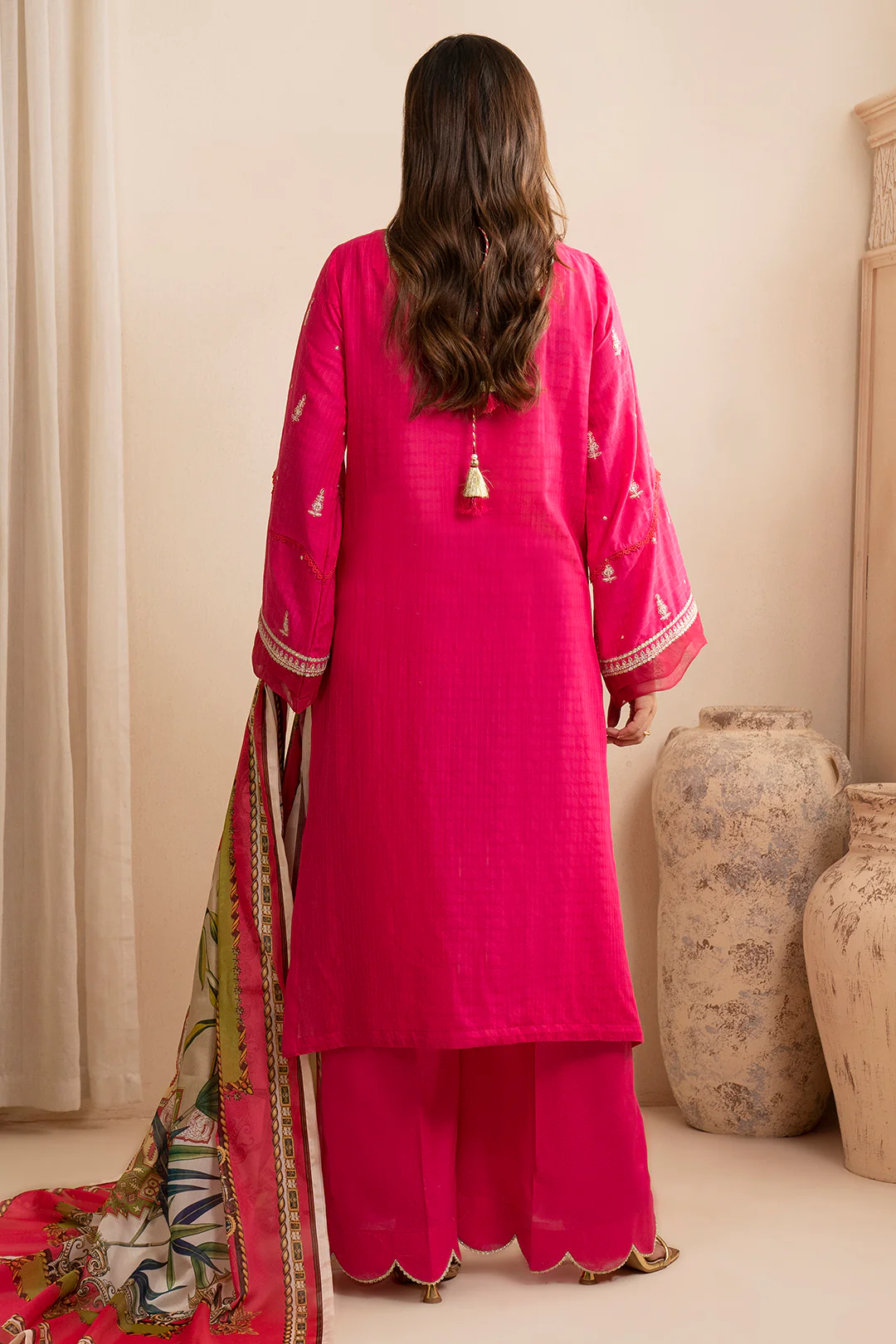 Embroidered Shirt Shalwar Dupatta - 0783 - Image 15