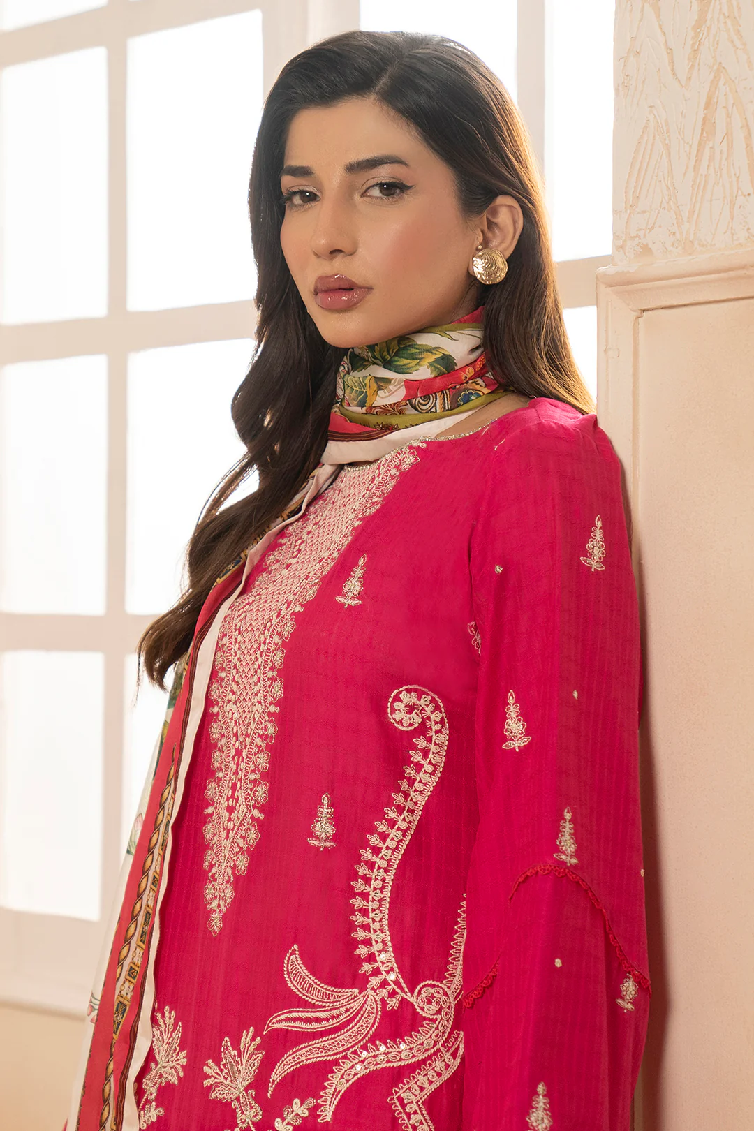 Embroidered Shirt Shalwar Dupatta - 0783 - Image 5