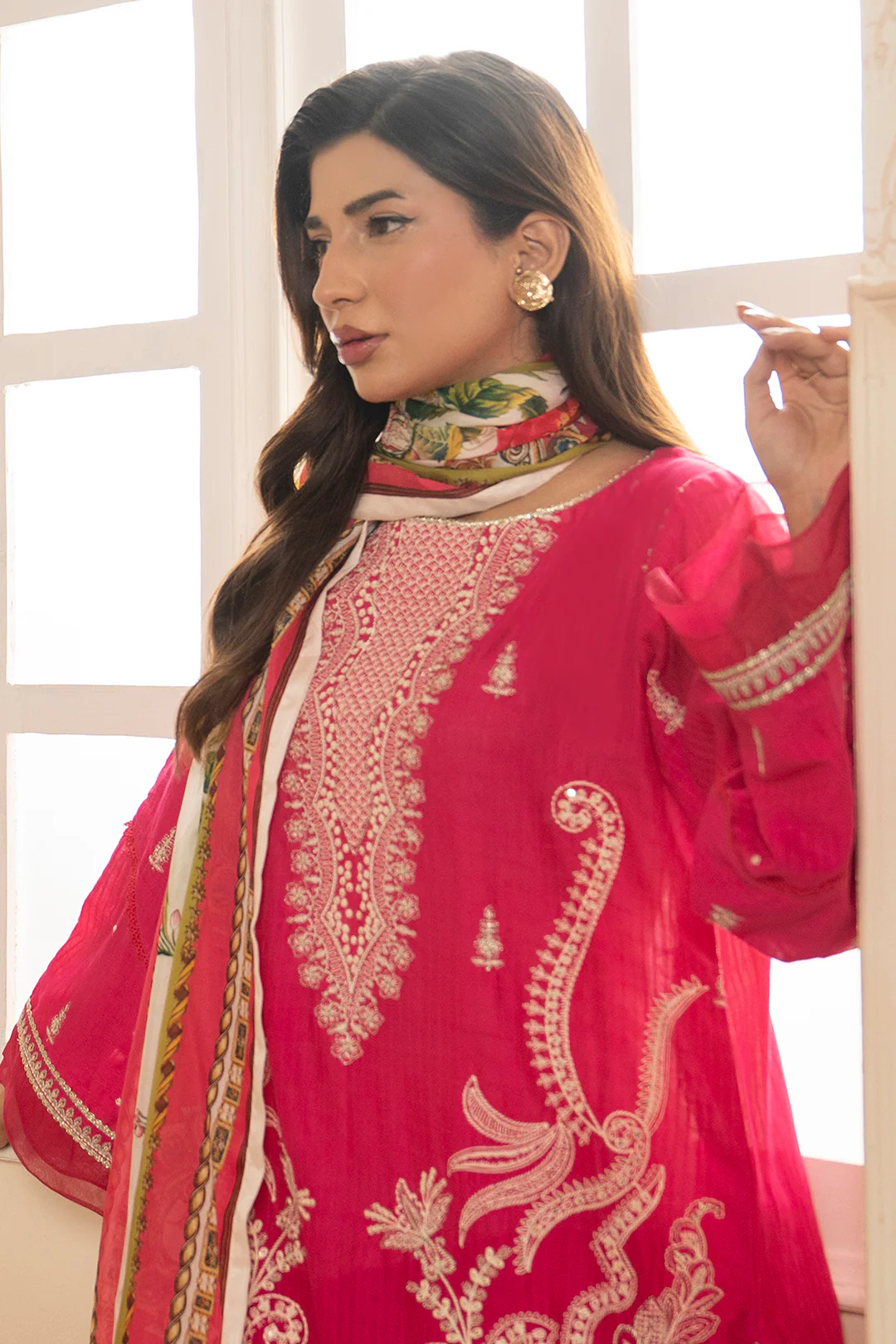 Embroidered Shirt Shalwar Dupatta - 0783 - Image 9