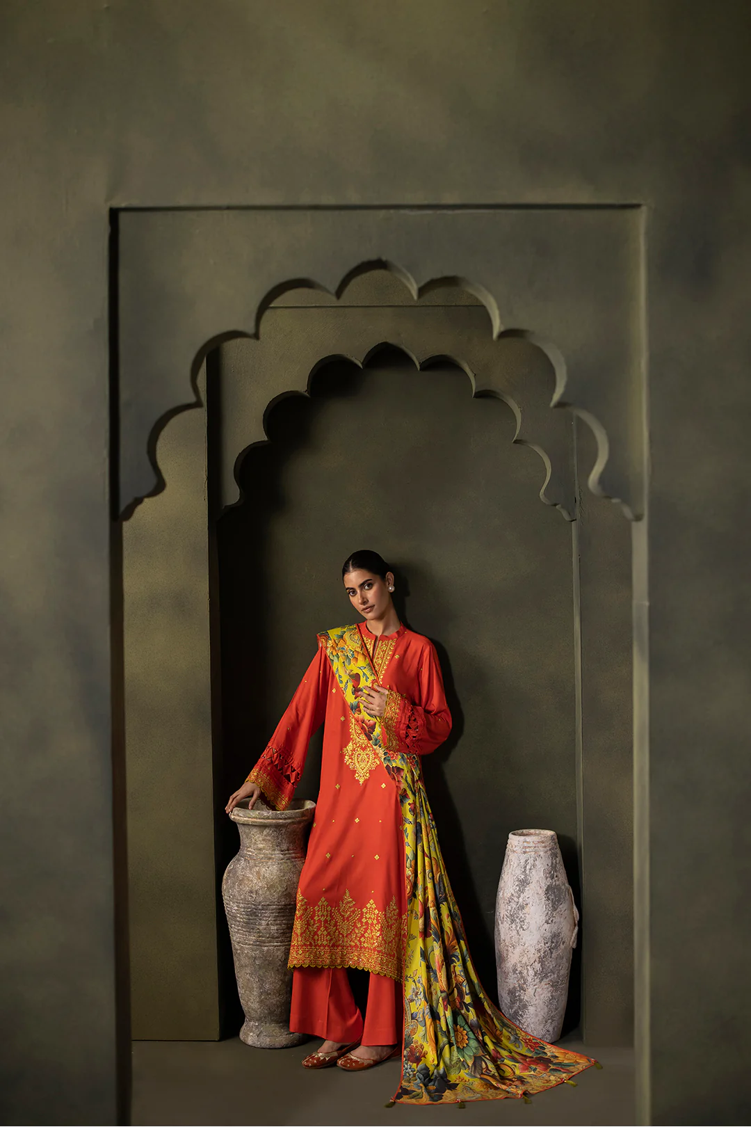 Embroidered Shirt Shalwar Dupatta - 0242 - Image 10