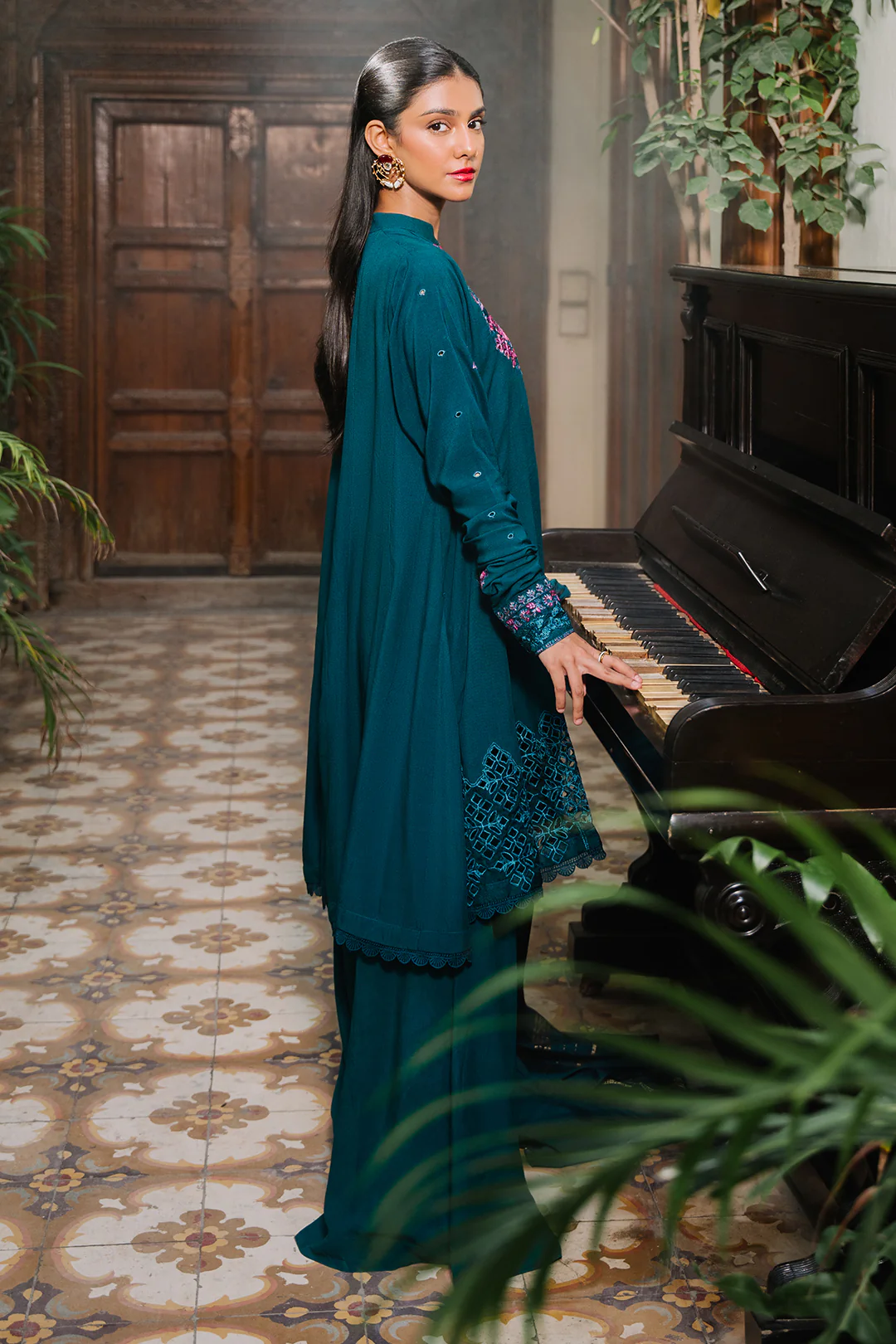 Embroidered Shirt Shalwar Dupatta - 0329 - Image 3