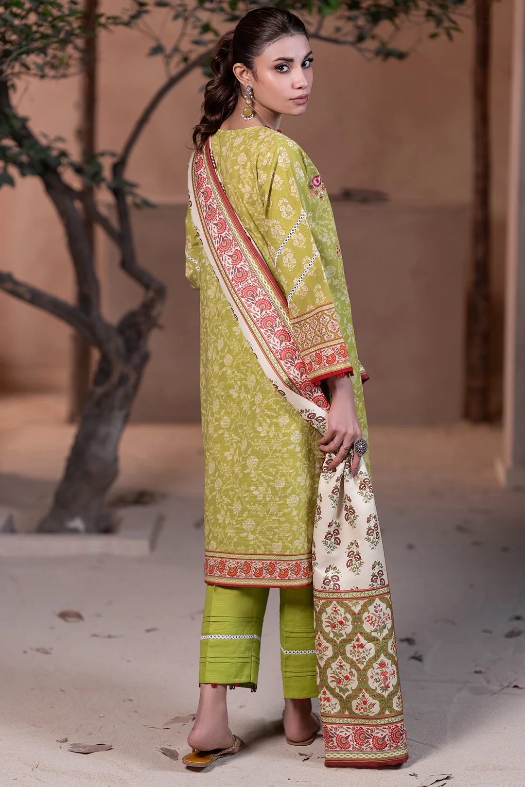 Embroidered Shirt Shalwar Dupatta - 0535 - Image 5