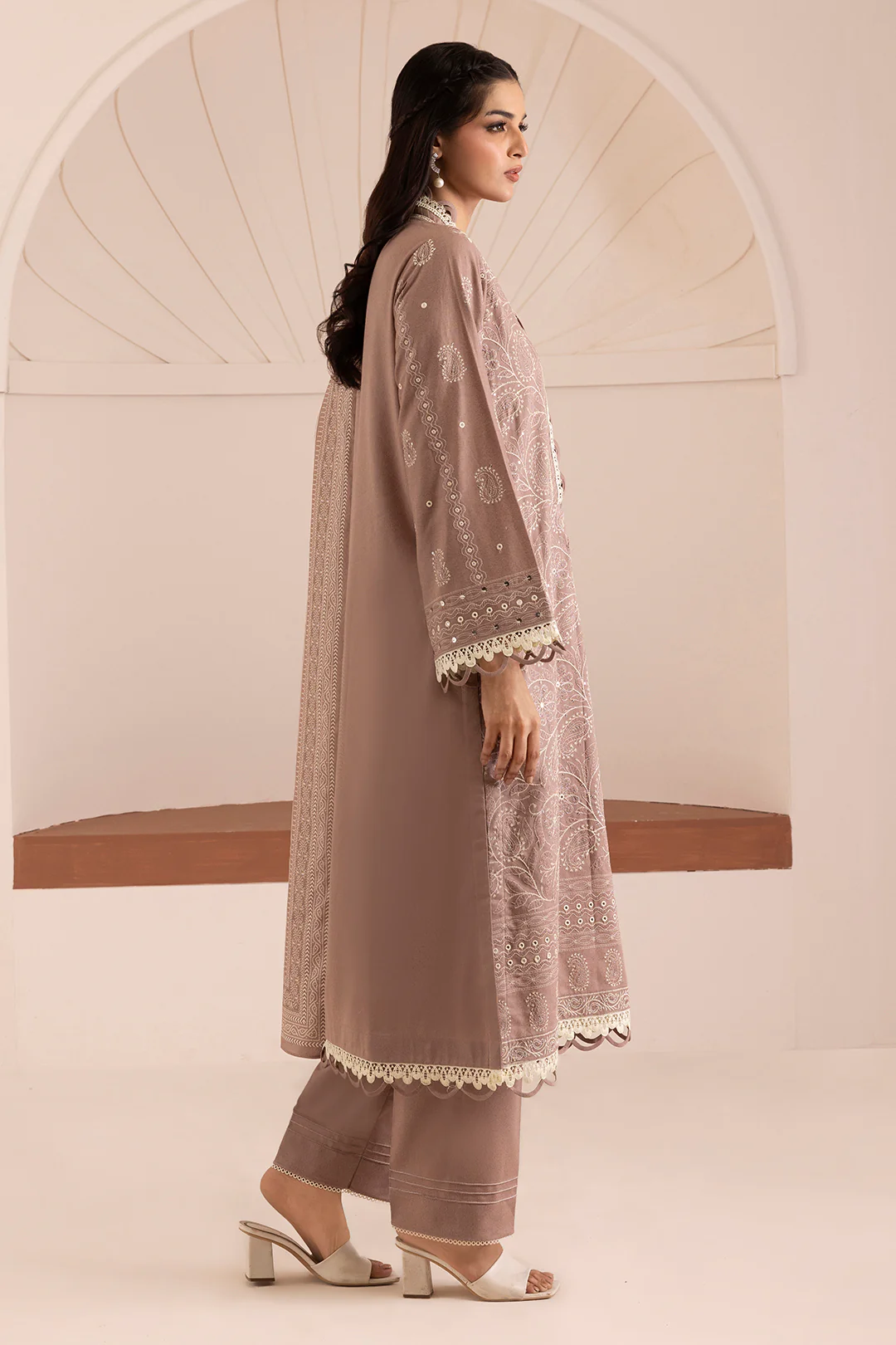 Embroidered Shirt Shalwar Dupatta - 0172 - Image 8