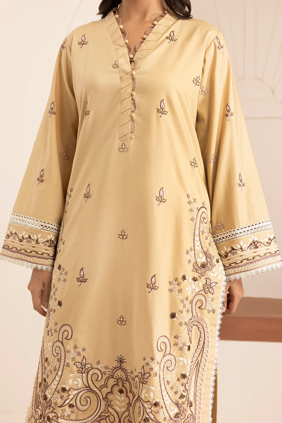 Embroidered Shirt Shalwar Shawl - 0263 - Image 5