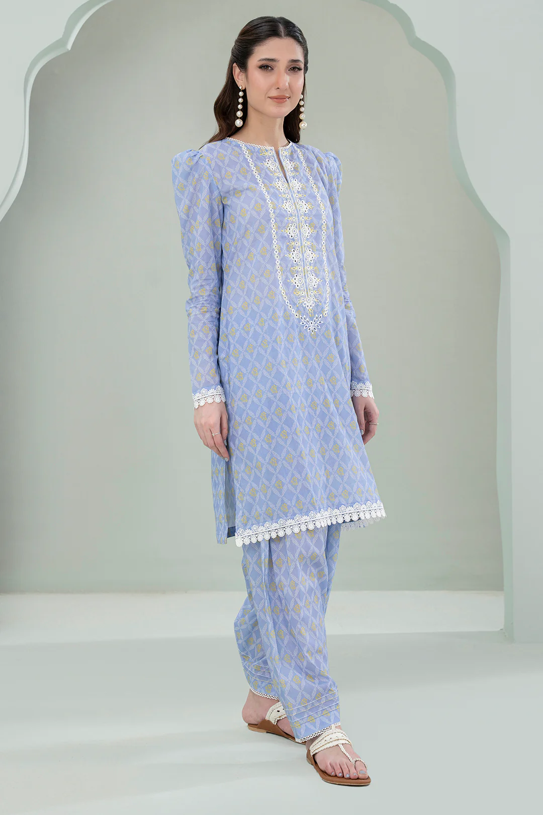 Embroidered Shirt Shalwar - 0417 - Image 4